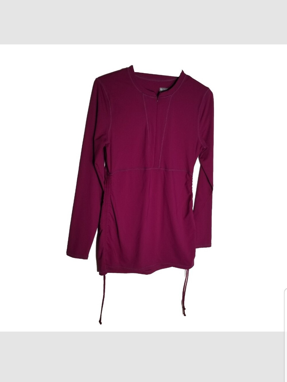 Athleta Rashguard Swim Coverup Women's Medium 1/4 Zip Dark Purple Adjustable